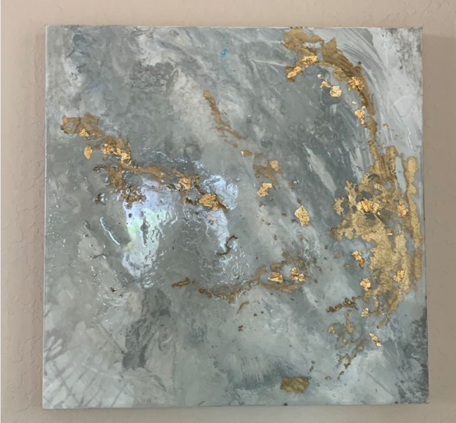 Gold Leaf Marble Art