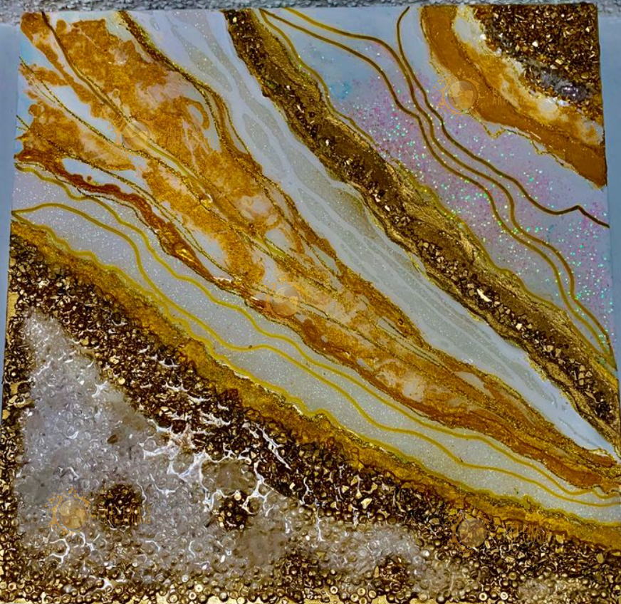 Golden Geode Artwork