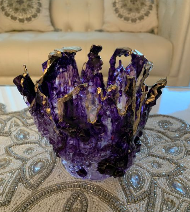 Purple Sculpture Vase
